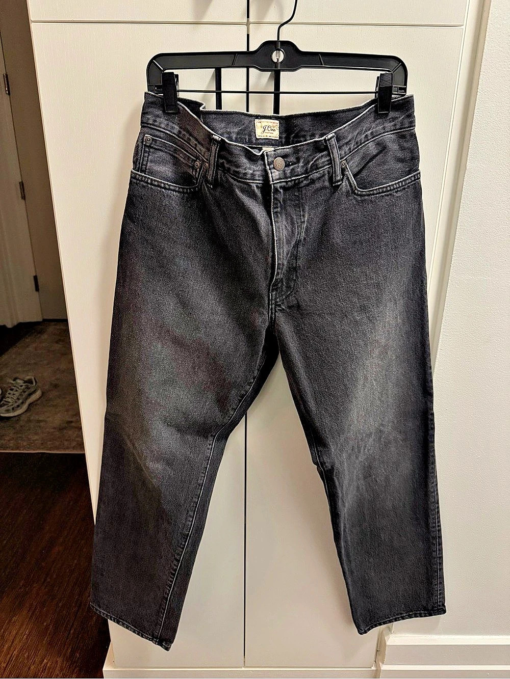 J.Crew Straight Leg Jeans Faded Black Waist 32